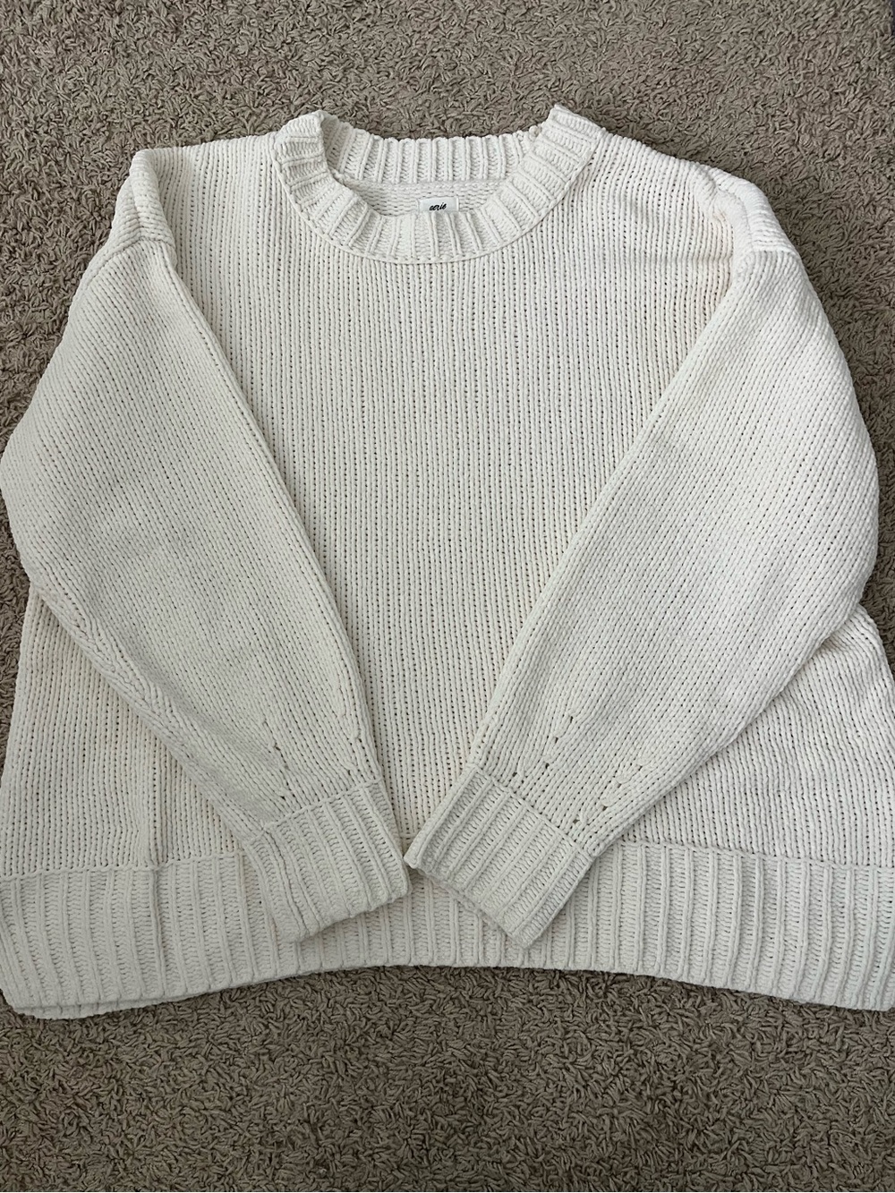 Aerie like candy crew sweater in Natural
